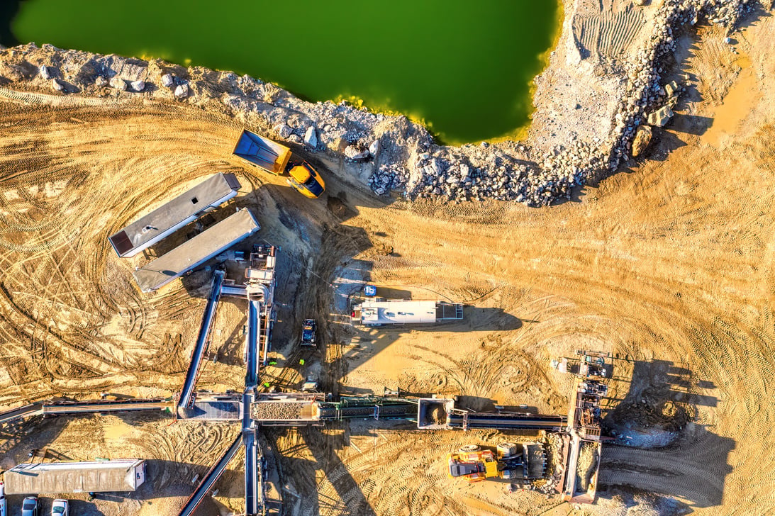 Top View of a Mining Site